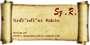 Szénási Robin névjegykártya